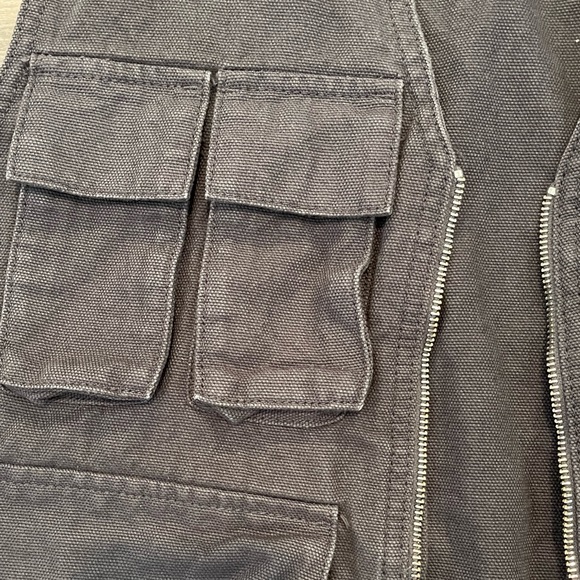 [SOLD] ASOS charcoal utility vest - Picture 4 of 7